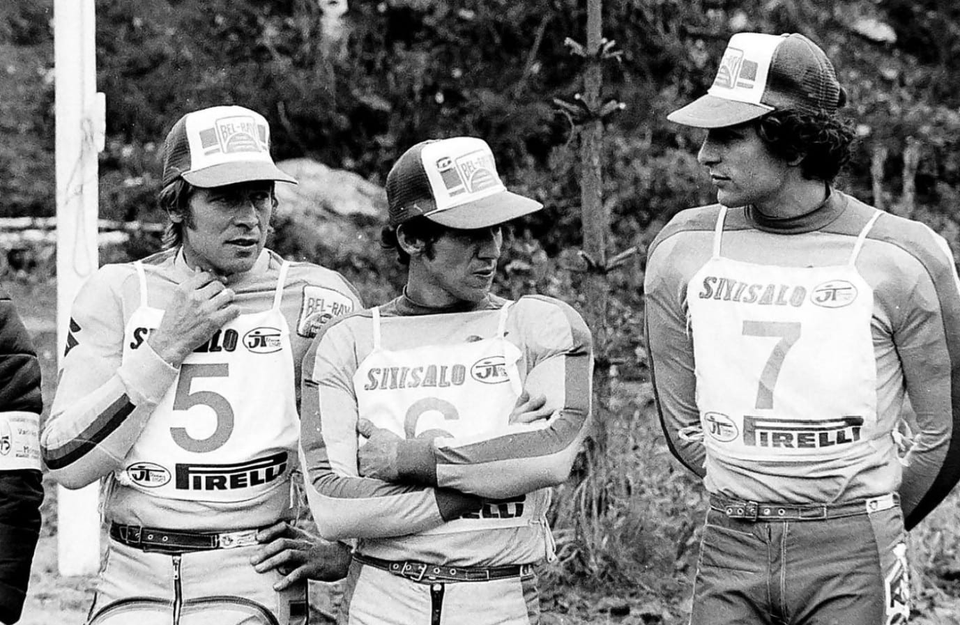 Belgian maailmanmestareista vuoden 1979 joukkue-MM:ssä: Roger De Coster, Harry Everts ja André Malherbe.